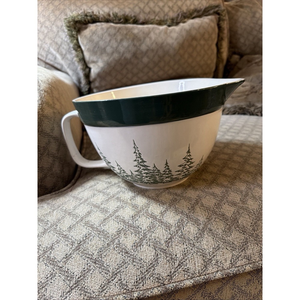 The Bake Shop by Masterclass Large Mixing Bowl 8 7/8" Winter Trees/Snow w/Handle